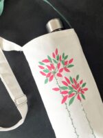 Crossbody Water Bottle Bag for Walking Hiking Gym School Work Adjustable Strap with Phone Pocket and Lining - Image 2
